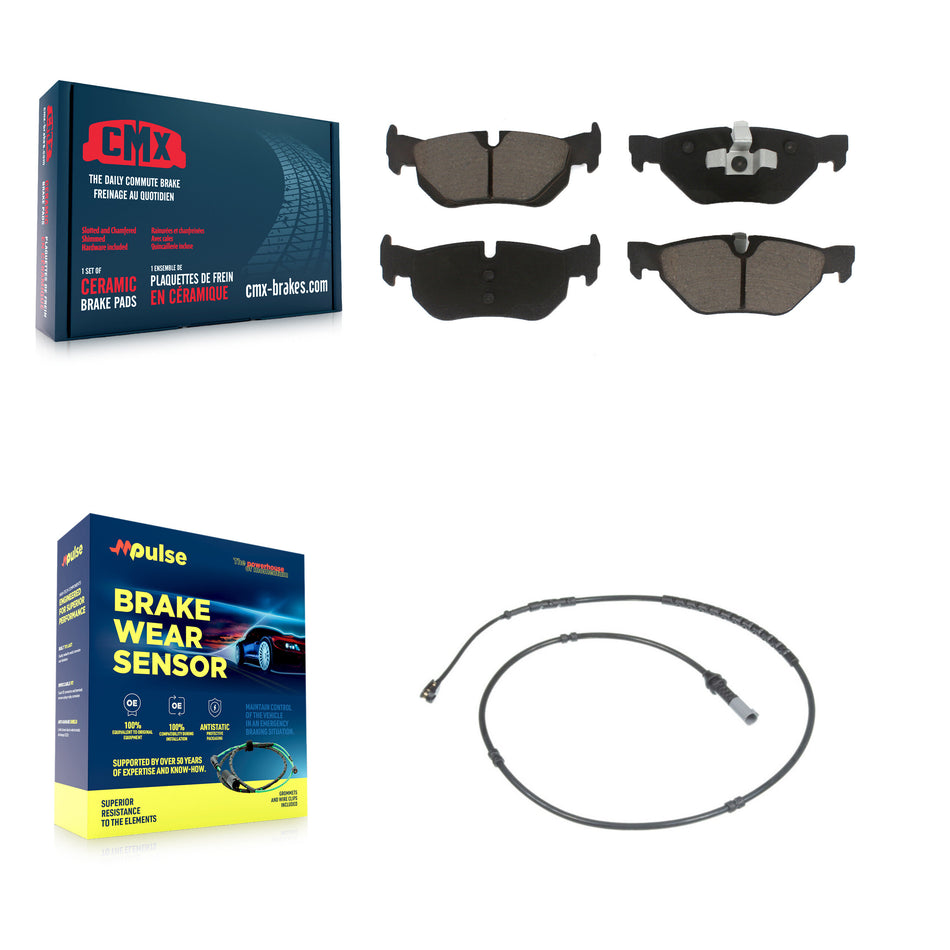 Rear Ceramic Disc Brake Pads And Wear Sensors Kit For 2013 BMW 328i xDrive 3.0L KCW-100810
