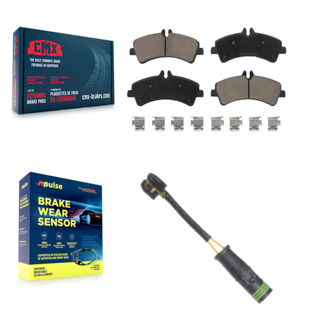 Rear Ceramic Disc Brake Pads Wear Sensor Kit For Mercedes-Benz Sprinter 3500 Freightliner KCW-100812