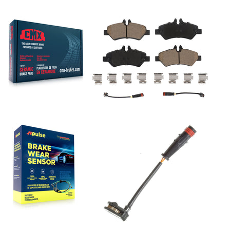 Rear Ceramic Brake Pad & Extra Wear Sensor Kit For Mercedes-Benz Sprinter 2500 3500 Dodge KCW-100813