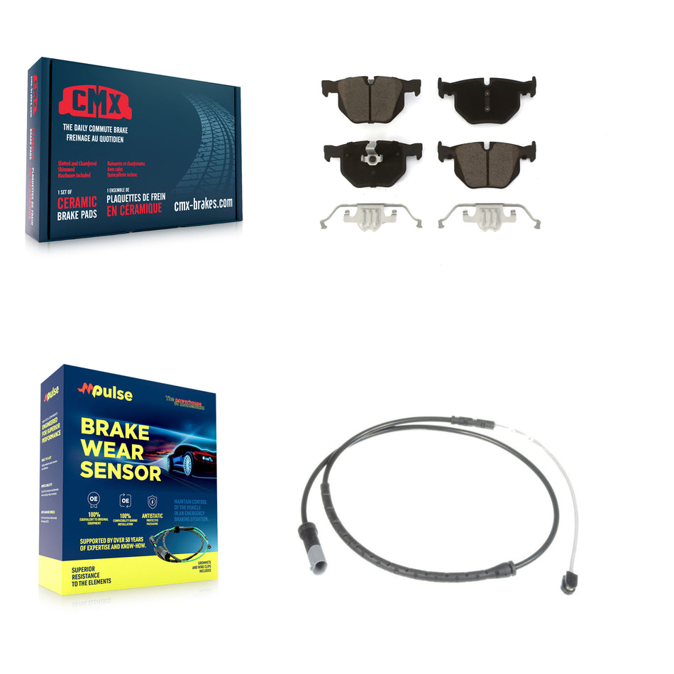 Rear Ceramic Disc Brake Pads And Wear Sensors Kit For BMW X5 X6 KCW-100840