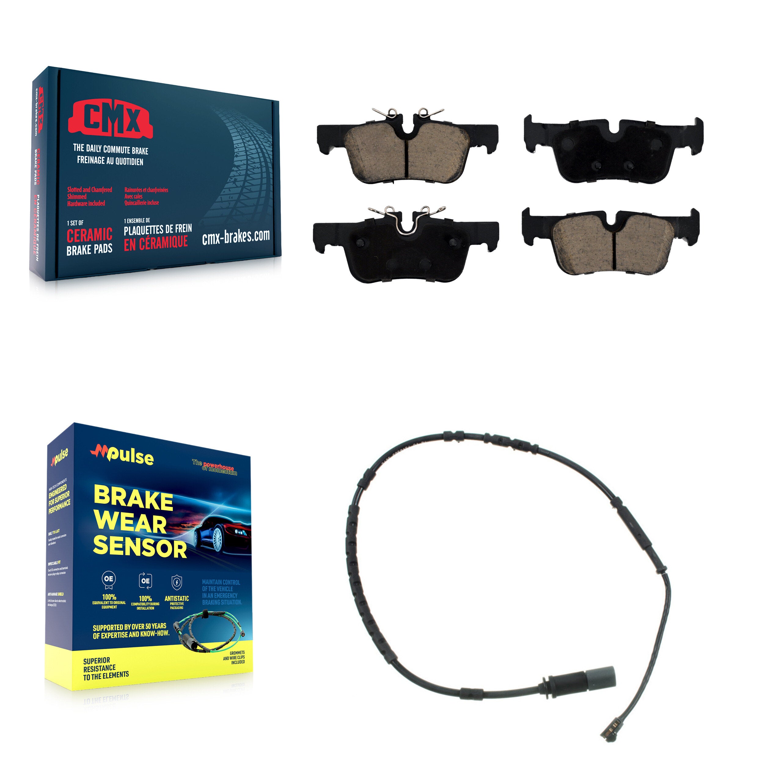 Rear Ceramic Disc Brake Pads And Wear Sensors Kit For BMW i3 i3s KCW-100842