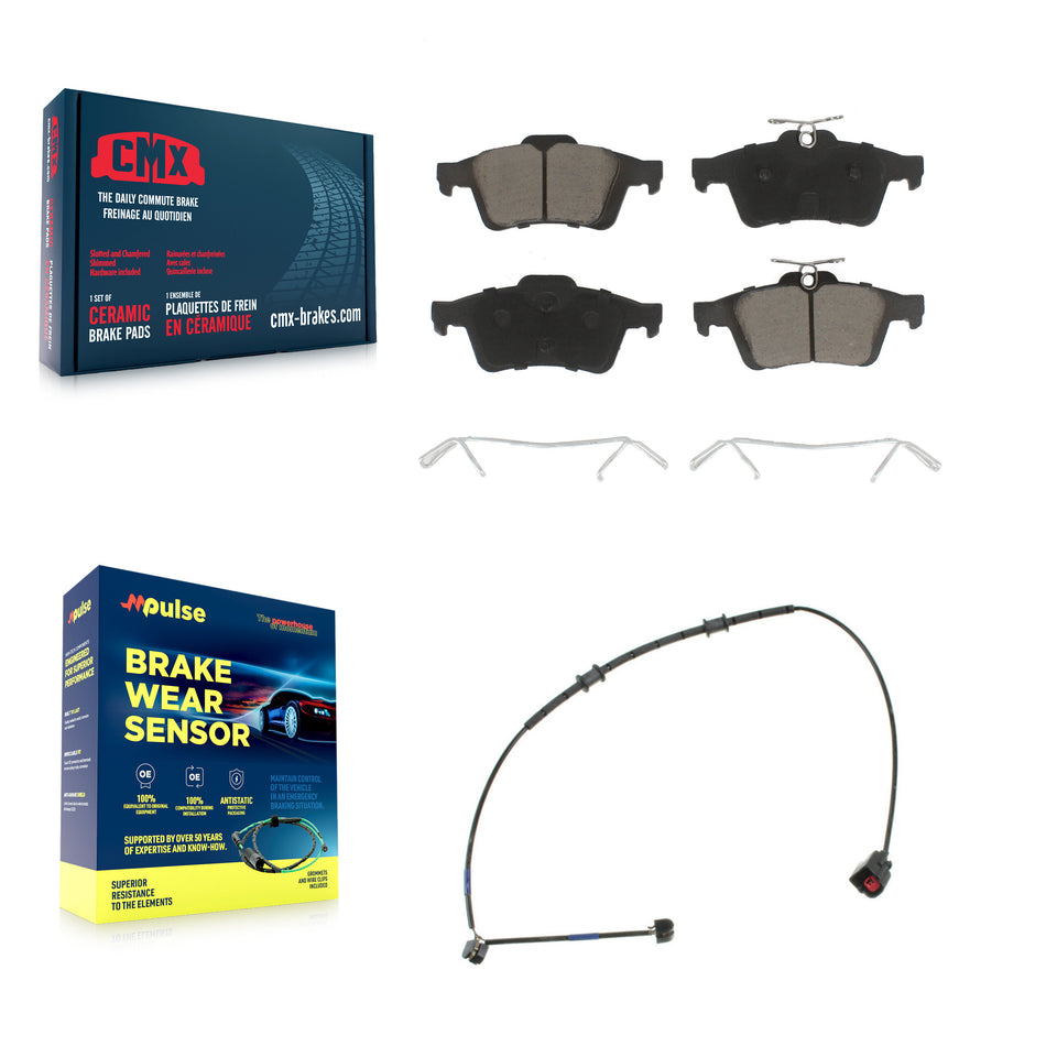 Rear Ceramic Disc Brake Pads Wear Sensor Kit For Jaguar XK XKR 4.2L with rear brakes KCW-100861