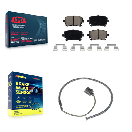 Rear Ceramic Disc Brake Pads And Wear Sensors Kit For Volkswagen Phaeton Audi S6 KCW-100876