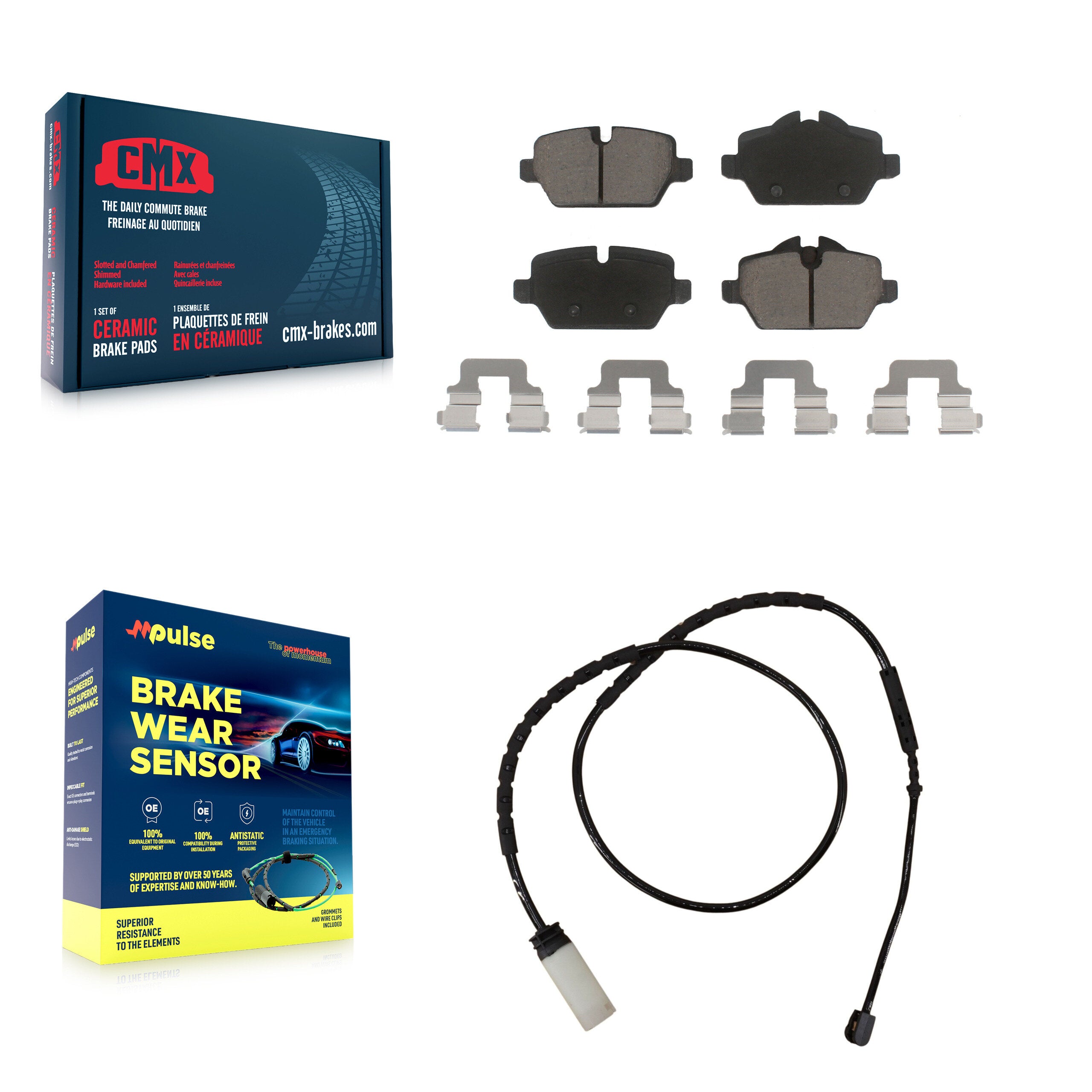 Rear Ceramic Disc Brake Pads And Wear Sensors Kit For Mini Cooper Countryman Paceman KCW-100883