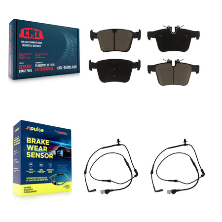 Rear Ceramic Disc Brake Pads And Wear Sensors Kit For 2016-2019 Land Rover Range Evoque KCW-100893