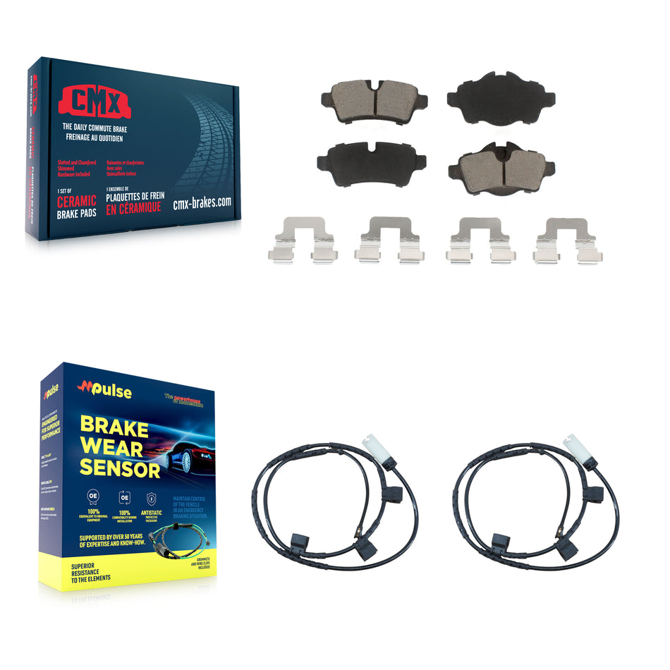 Rear Ceramic Disc Brake Pads And Wear Sensors Kit For Mini Cooper 1.6L KCW-100904