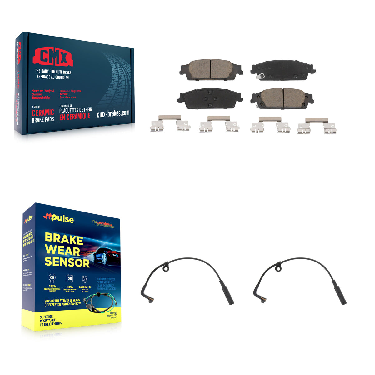 Rear Ceramic Disc Brake Pads And Wear Sensors Kit For Chevrolet Silverado 1500 KCW-100909