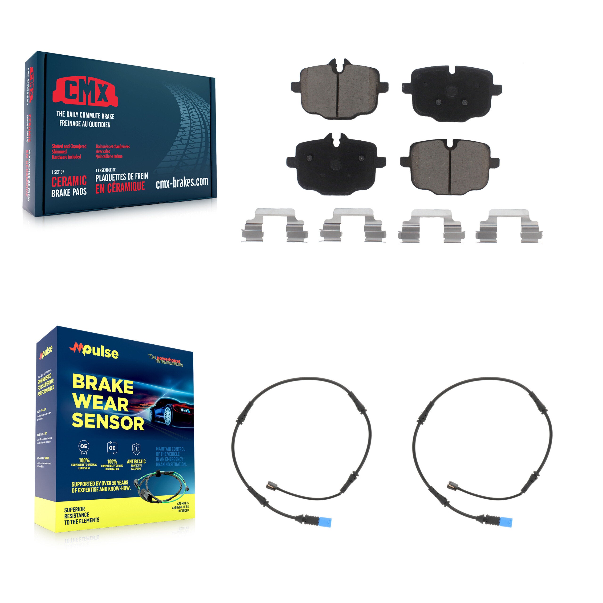 Rear Ceramic Disc Brake Pads And Wear Sensors Kit For BMW X5 X7 X6 KCW-100912
