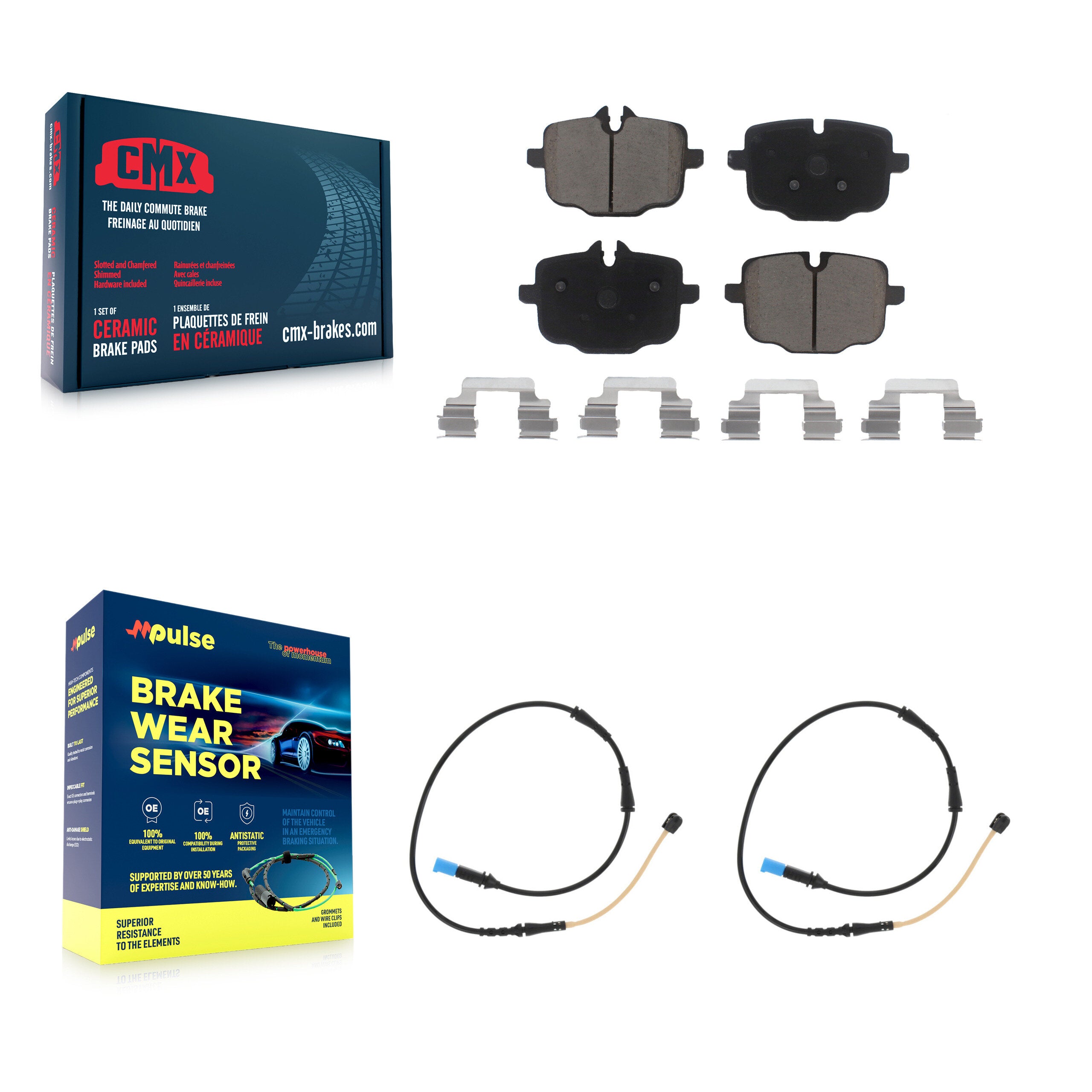 Rear Ceramic Disc Brake Pads And Wear Sensors Kit For BMW X4 KCW-100913