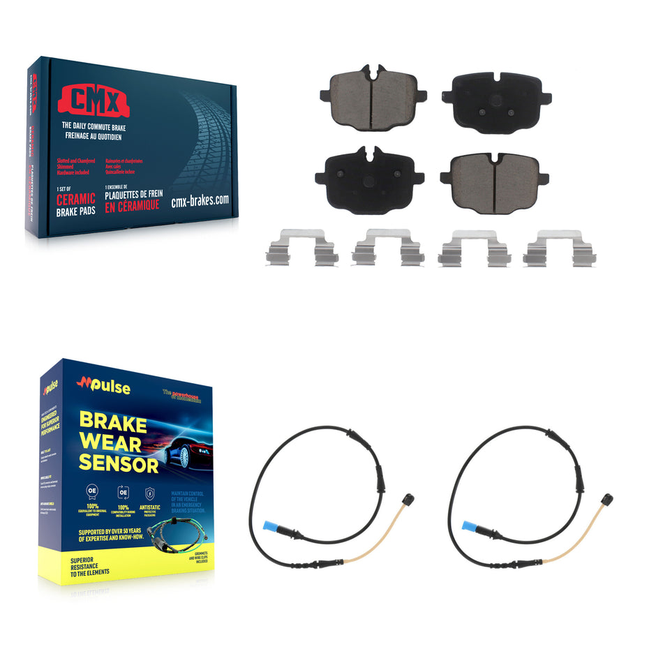 Rear Ceramic Disc Brake Pads And Wear Sensors Kit For BMW X4 KCW-100913