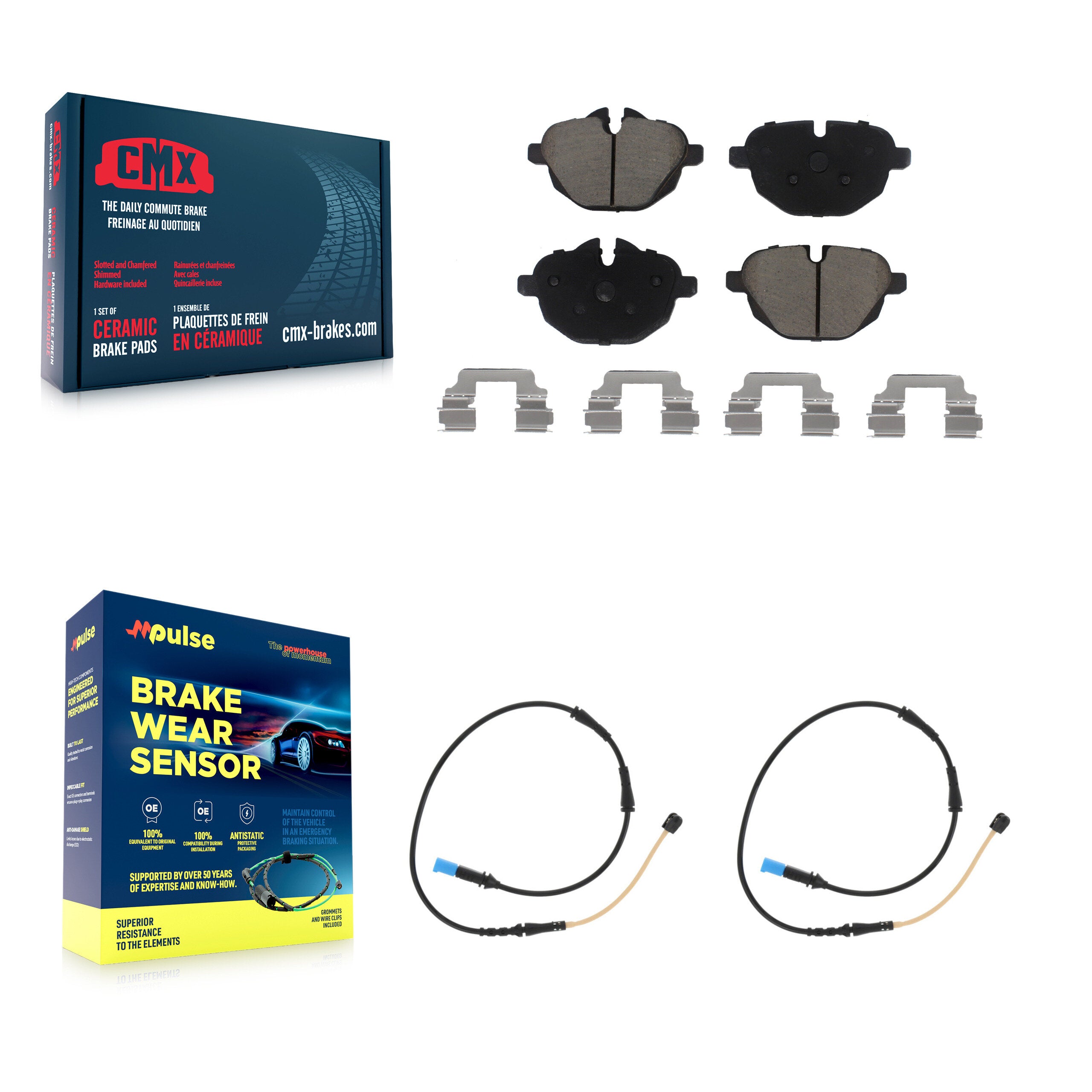 Rear Ceramic Disc Brake Pads And Wear Sensors Kit For BMW X4 KCW-100914