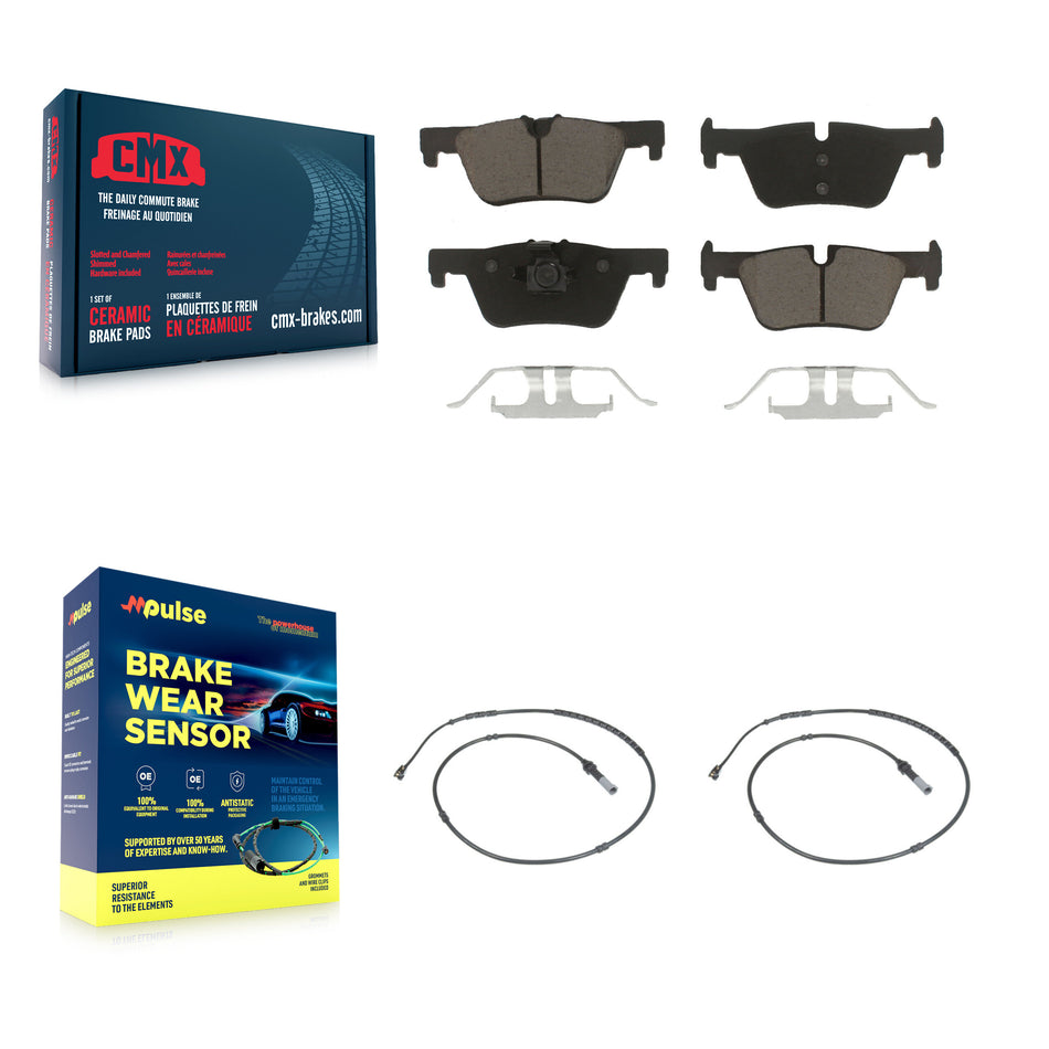 Rear Ceramic Brake Pads Wear Sensor Kit For BMW 328i xDrive 330i 320i 428i 328d 230i 430i KCW-100919
