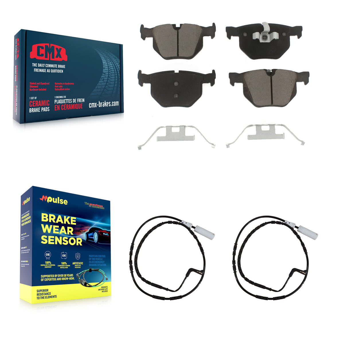 Rear Ceramic Disc Brake Pad And Wear Sensor Kit For BMW 335i xDrive 335xi 330i 330xi 335d KCW-100921