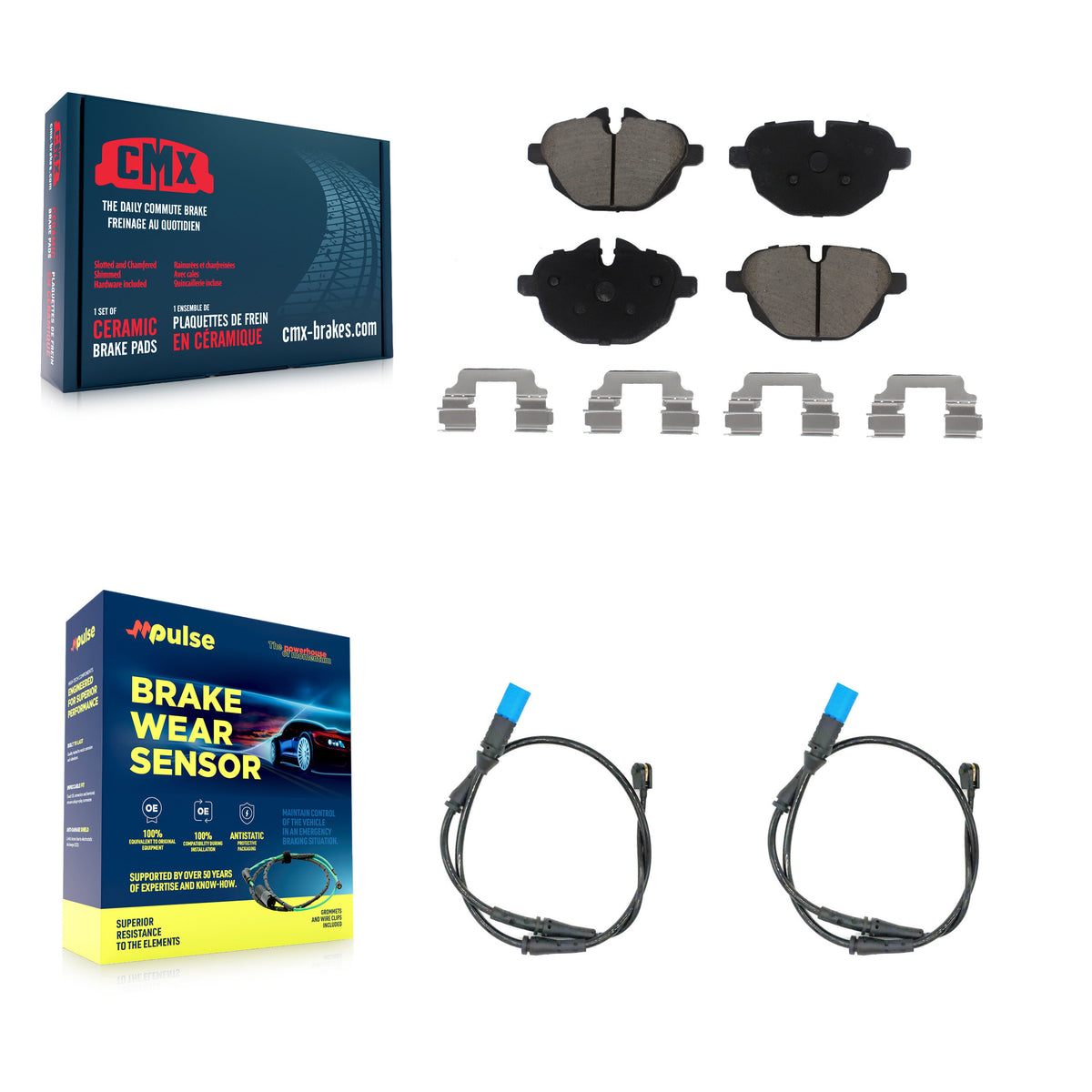 Rear Ceramic Disc Brake Pads And Wear Sensors Kit For BMW X3 KCW-100927