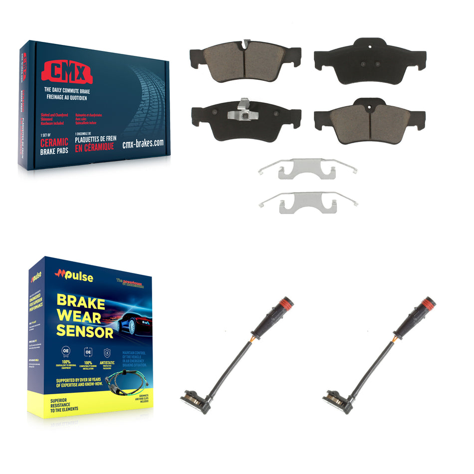 Rear Ceramic Brake Pad & Wear Sensor Kit For Mercedes-Benz ML350 R350 G63 AMG GL450 ML500 KCW-100958