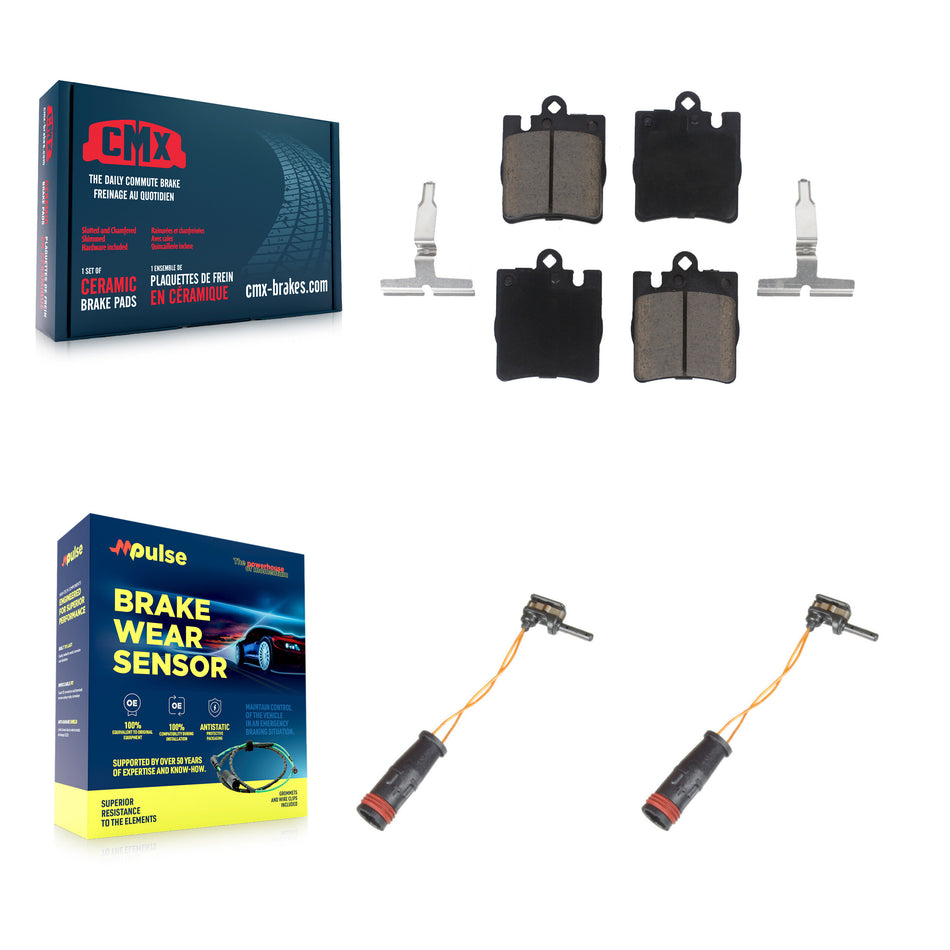 Rear Ceramic Brake Pad And Wear Sensor Kit For Mercedes-Benz SLK350 C230 C280 CLK320 C320 KCW-100972