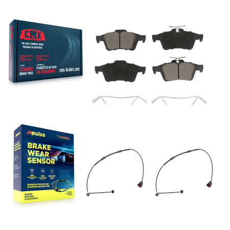 Rear Ceramic Disc Brake Pads Wear Sensor Kit For Jaguar XK XKR 4.2L with rear brakes KCW-100984