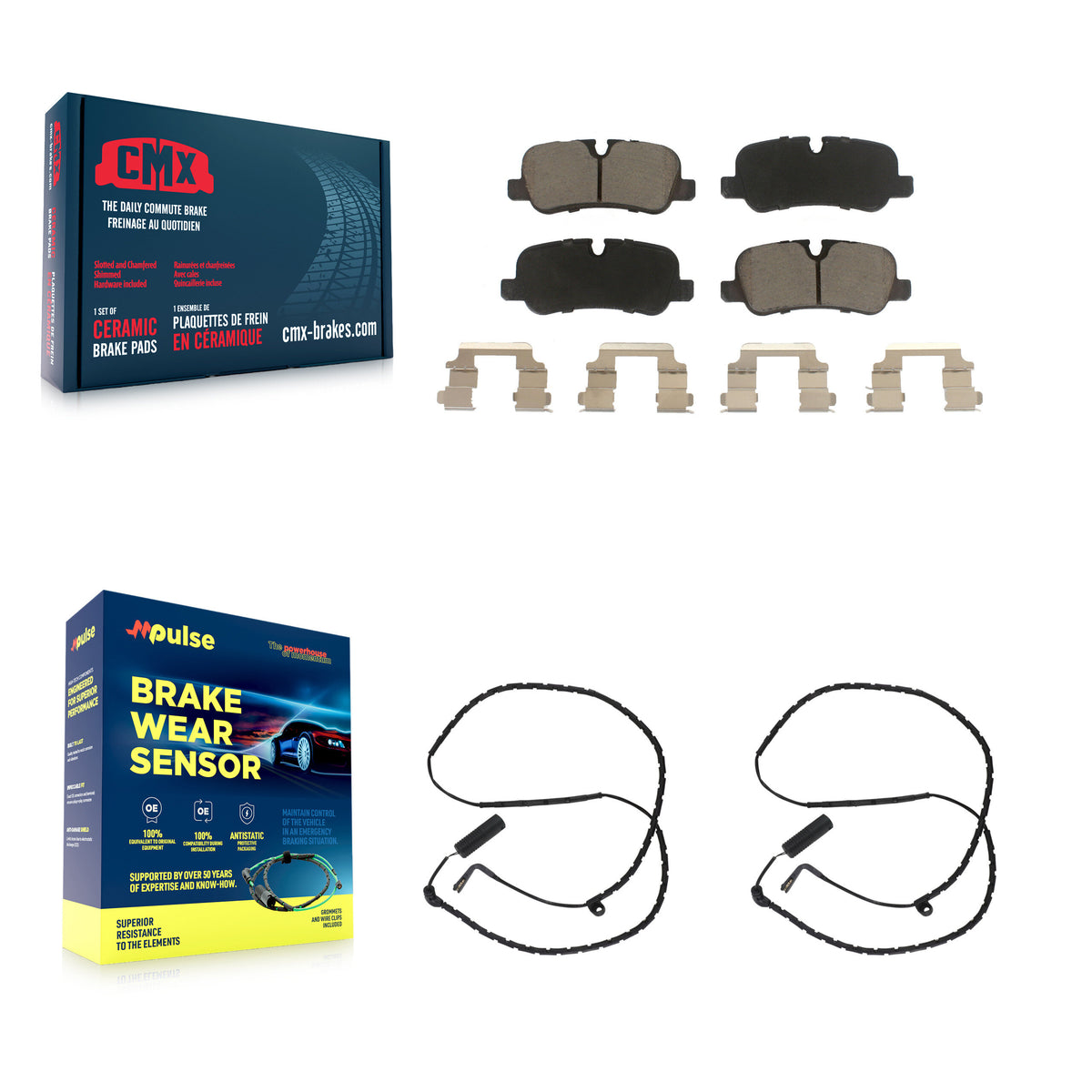 Rear Ceramic Disc Brake Pads And Wear Sensors Kit For Land Rover Range KCW-100988