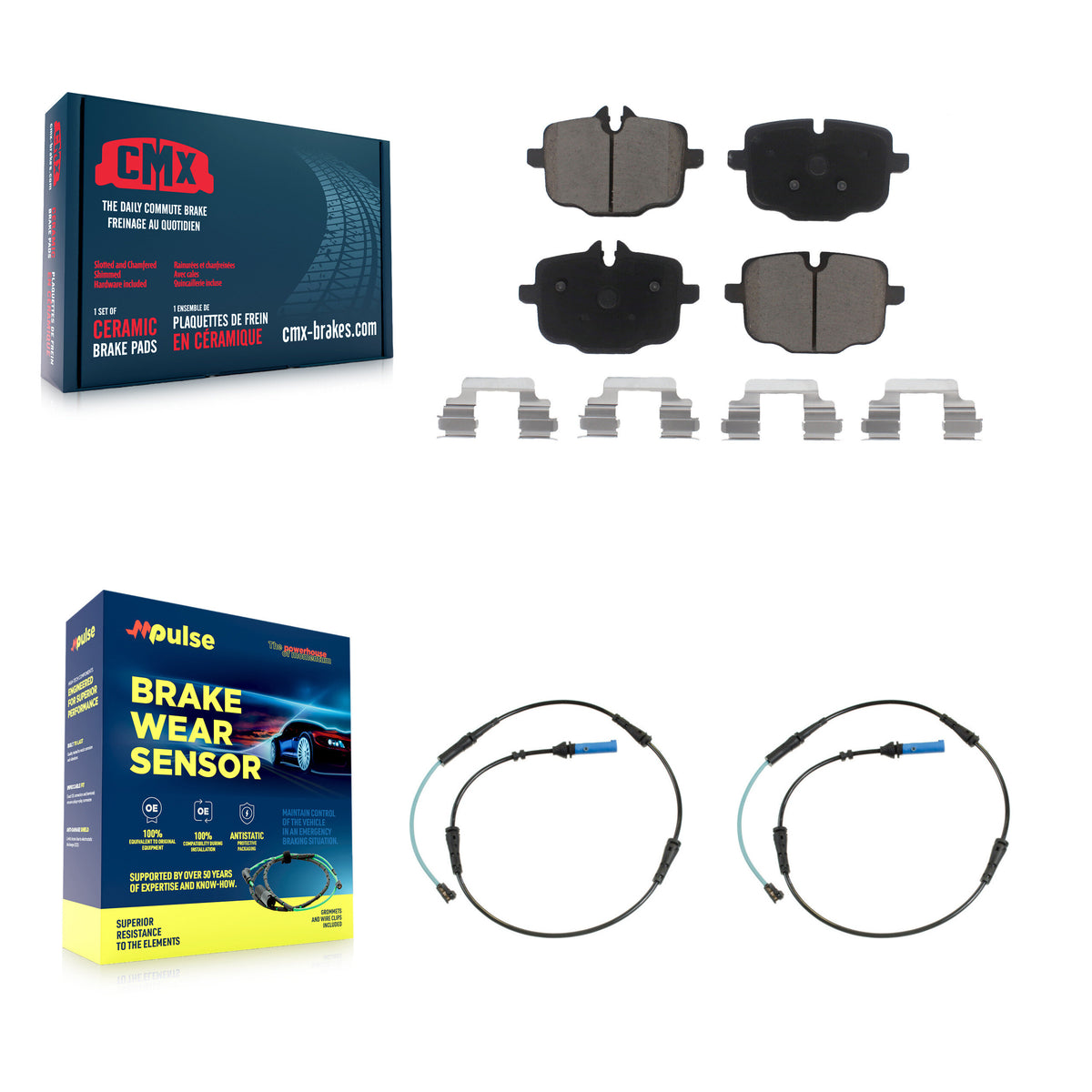Rear Ceramic Brake Pad & Wear Sensor Kit For BMW 530i xDrive 540i 750i M550i X6 530e 540d KCW-100990