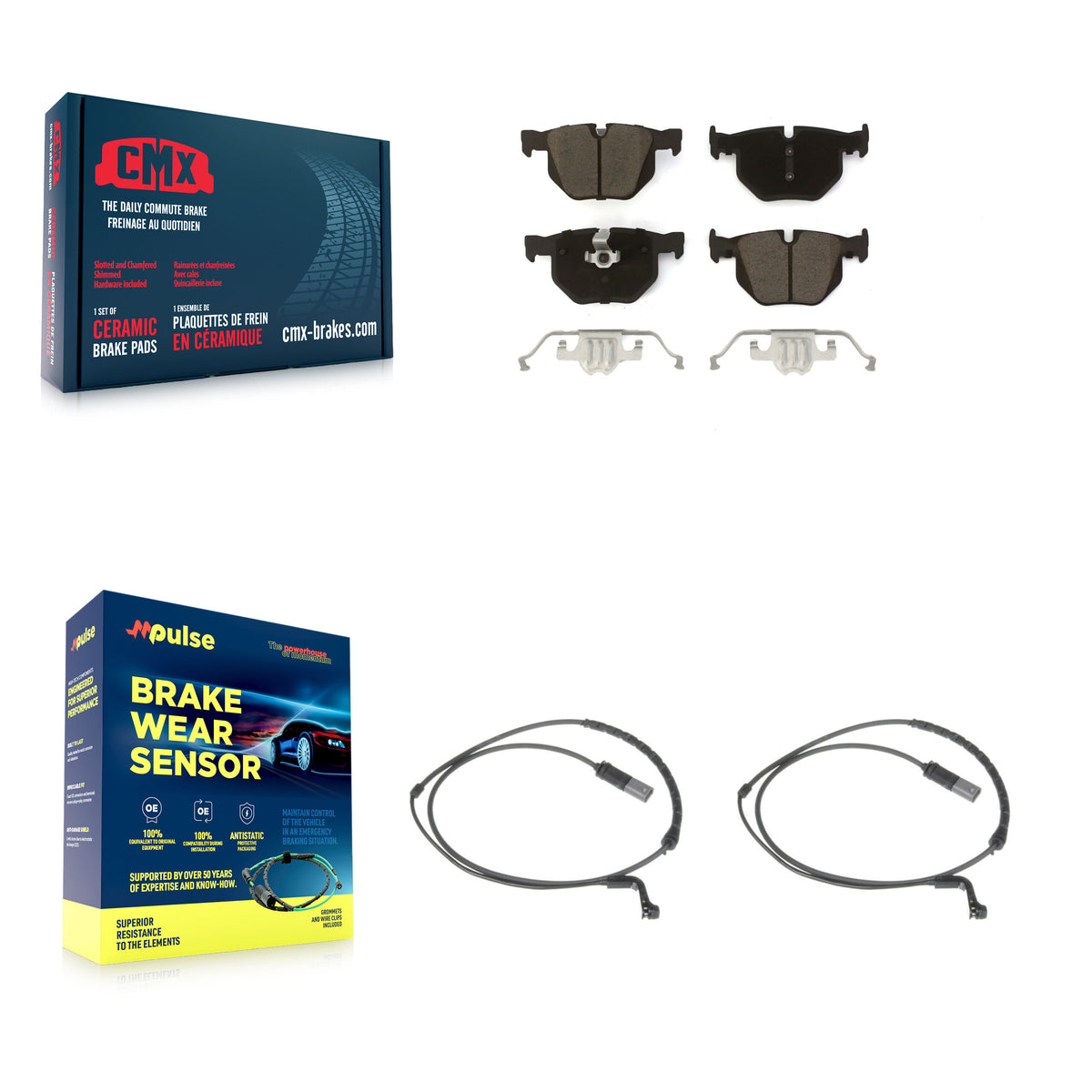Rear Ceramic Disc Brake Pads And Wear Sensors Kit For BMW X5 X6 KCW-100994