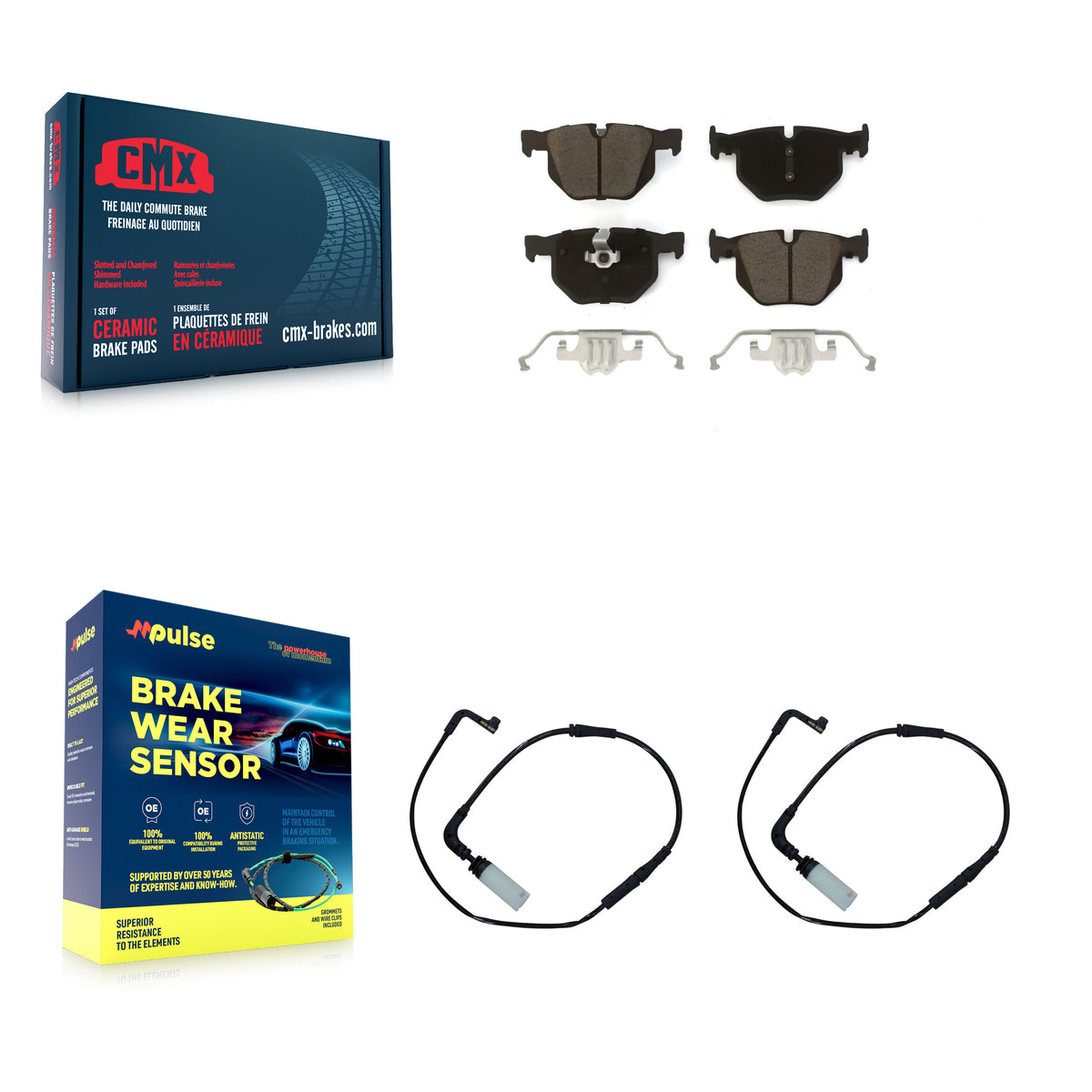 Rear Ceramic Brake Pad And Wear Sensor Kit For BMW 530i 530xi 528i xDrive 525i 535i 535xi KCW-101001