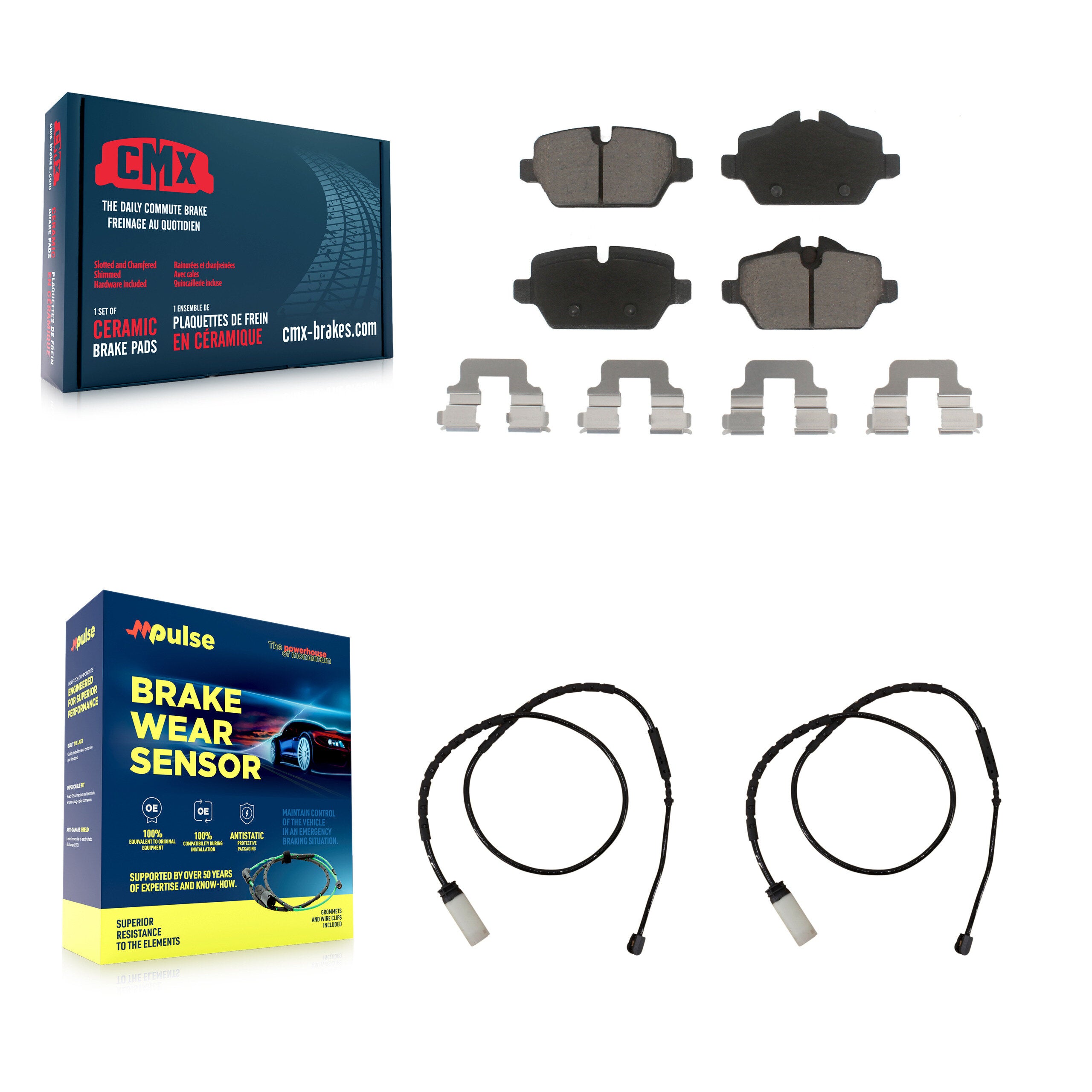 Rear Ceramic Disc Brake Pads And Wear Sensors Kit For Mini Cooper Countryman Paceman KCW-101006