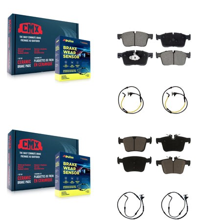 Front Rear Ceramic Brake Pads & Wear Sensor Kit For 2024 Land Rover Range Velar 2.0L 3.0L KCW-101023