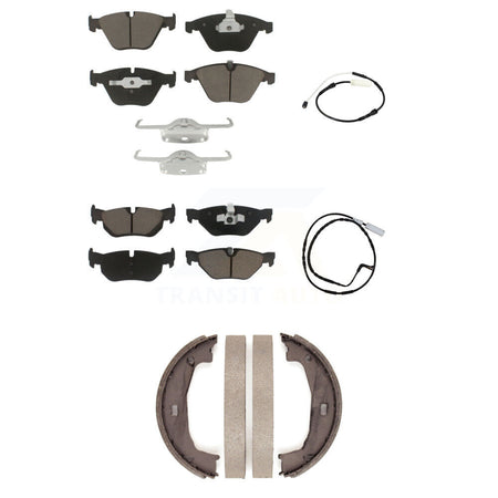 Front Rear Ceramic Disc Brake Pads And Wear Sensors Kit (5Pc) For BMW 323i 328i KCW-101039