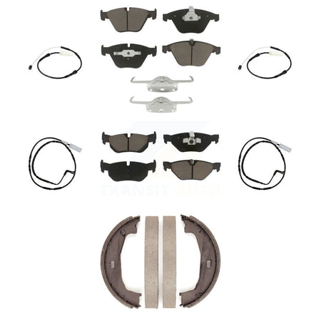 Front Rear Ceramic Disc Brake Pads And Wear Sensors Kit (7Pc) For BMW 323i 328i KCW-101051