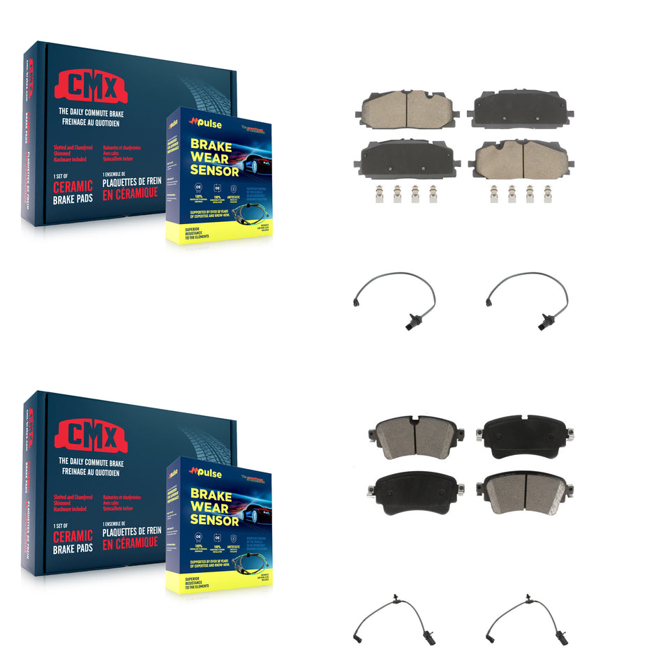 Front Rear Ceramic Disc Brake Pad Wear Sensor Kit For Audi S5 Sportback S4 Made in Europe KCW-101070