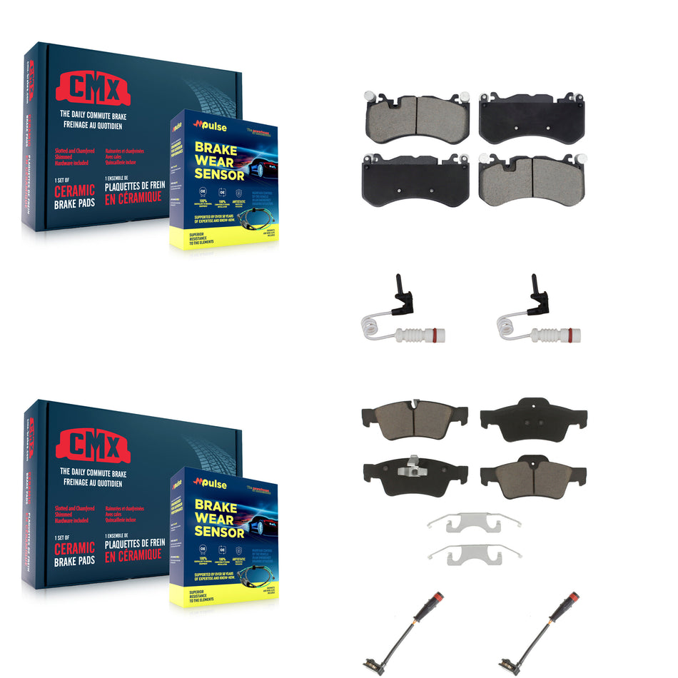 Front Rear Ceramic Disc Brake Pads And Wear Sensors Kit For Mercedes-Benz G63 AMG KCW-101077