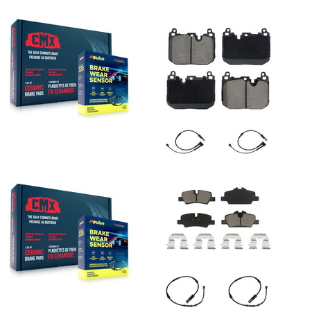 Front Rear Ceramic Disc Brake Pads And Wear Sensors Kit For Mini Cooper KCW-101084