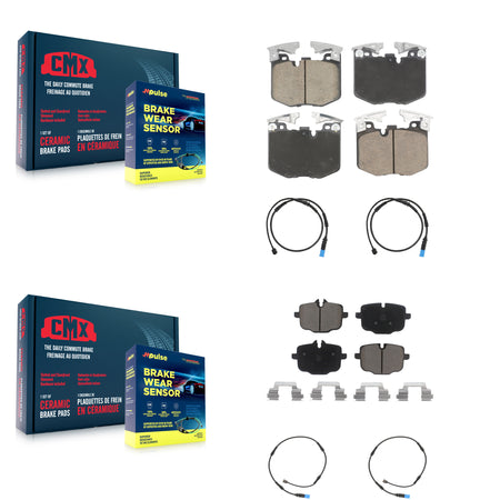 Front Rear Ceramic Disc Brake Pads And Wear Sensors Kit For BMW X5 X7 KCW-101103