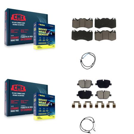 Front Rear Ceramic Brake Pads Wear Sensor Kit For Land Rover Range Sport with 380mm Rotor KCW-101115