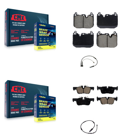Front Rear Ceramic Brake Pad & Wear Sensor Kit For Mini Cooper Countryman BMW 228i xDrive KCW-101126