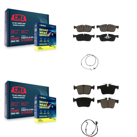Front Rear Ceramic Brake Pad And Wear Sensor Kit For Jaguar F-Pace Land Rover Range Velar KCW-101152