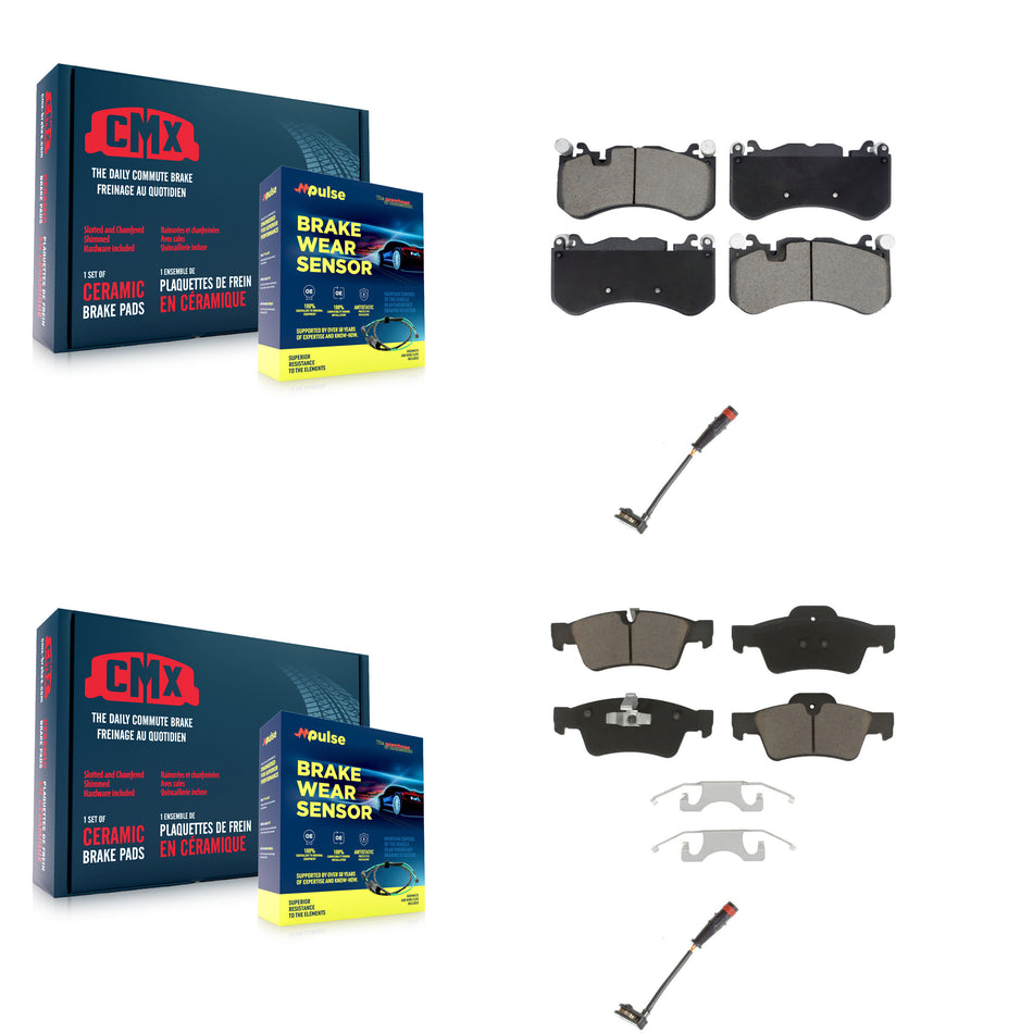 Front Rear Ceramic Disc Brake Pads And Wear Sensors Kit For Mercedes-Benz G63 AMG KCW-101156