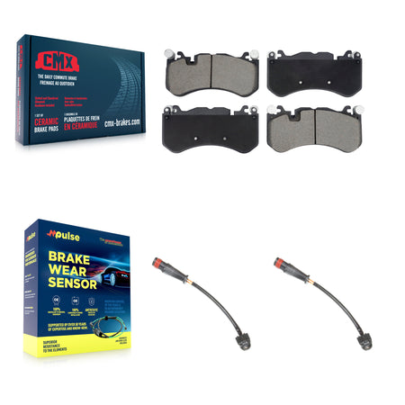 Front Ceramic Brake Pad Wear Sensor Pair Kit For Mercedes-Benz C63 AMG S63 G63 E63 S ML63 KCW-101162
