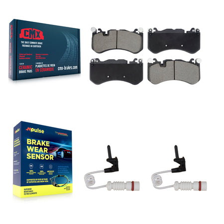Front Ceramic Disc Brake Pads And Wear Sensor Pairs Kit For Mercedes-Benz G63 AMG KCW-101166