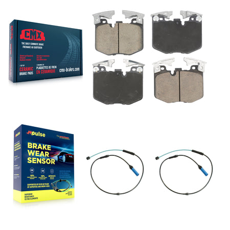 Front Ceramic Brake Pad Wear Sensor Pair Kit For BMW 530i xDrive 540i 530e 640i Gran 540d KCW-101175
