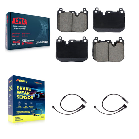 Front Ceramic Disc Brake Pads And Wear Sensor Pairs Kit For Mini Cooper KCW-101188
