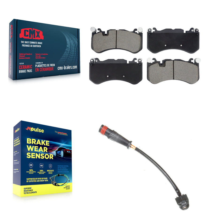 Front Ceramic Brake Pad Wear Sensor Kit For Mercedes-Benz C63 AMG S63 G63 E63 S ML63 SL63 KCW-101200