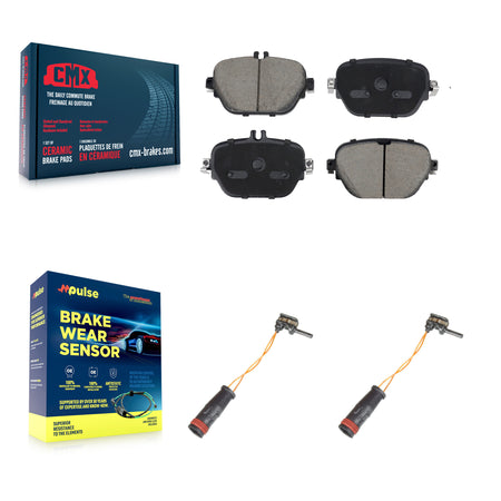 Rear Ceramic Disc Brake Pads And Wear Sensors Kit For Mercedes-Benz E63 AMG S 4.0L KCW-101241