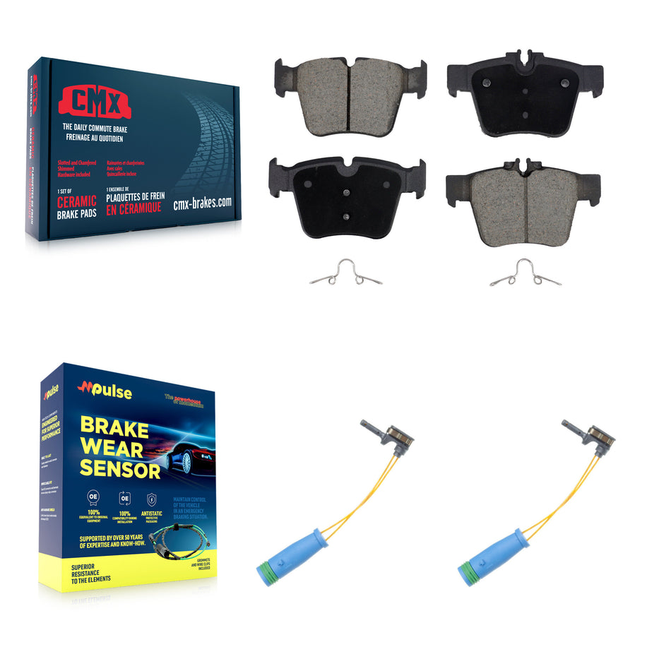 Rear Ceramic Disc Brake Pad & Wear Sensor Kit For Mercedes-Benz GLC300 C43 AMG GLC43 C450 KCW-101244