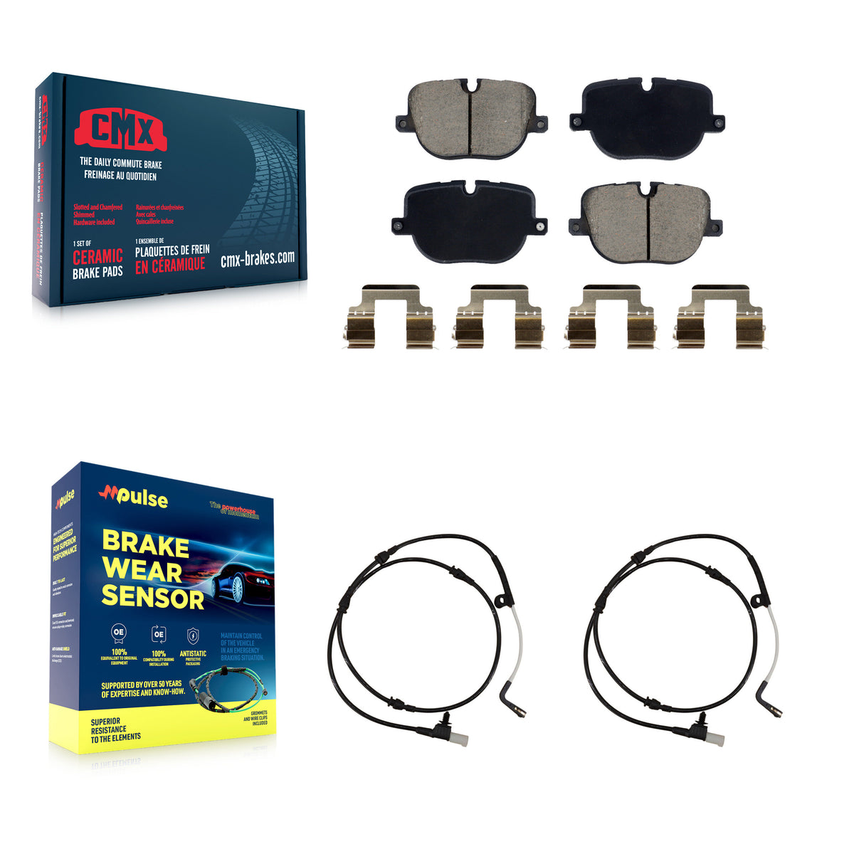 Rear Ceramic Brake Pads Wear Sensor Kit For Land Rover Range Sport 5.0L with Supercharged KCW-101248