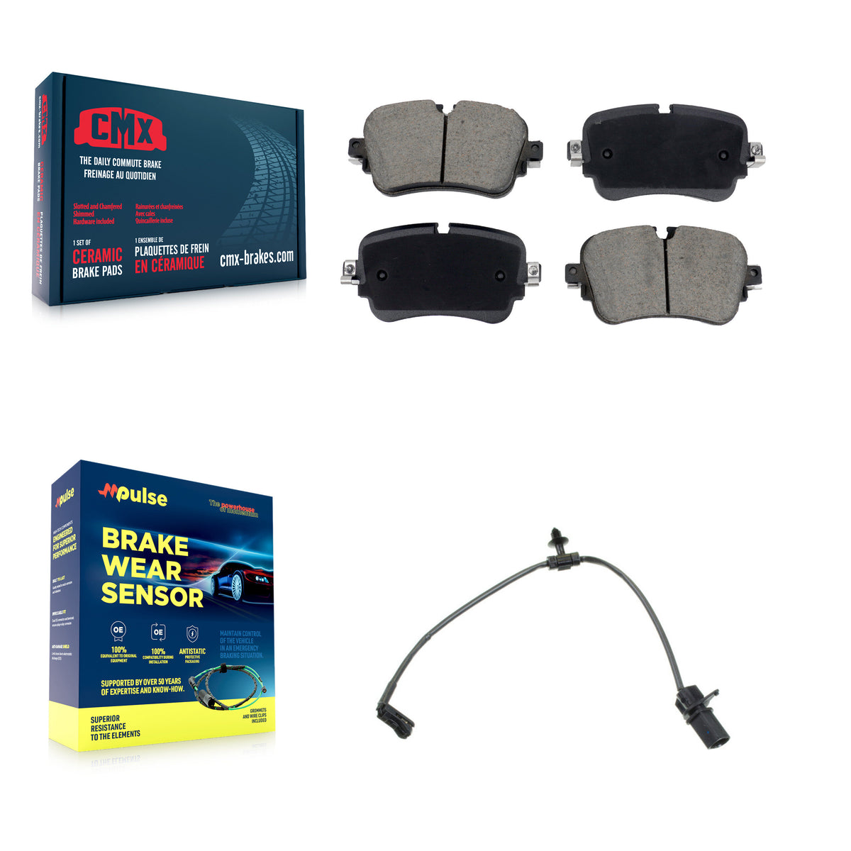 Rear Ceramic Disc Brake Pads And Wear Sensors Kit For Audi Q7 Q8 A8 Quattro KCW-101254