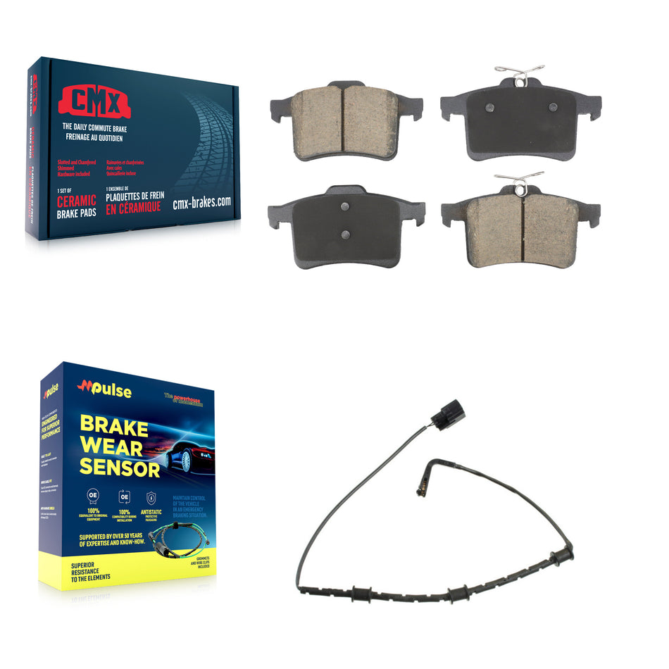 Rear Ceramic Disc Brake Pads And Wear Sensors Kit For Jaguar XJ XJR From VIN #V90866 KCW-101261