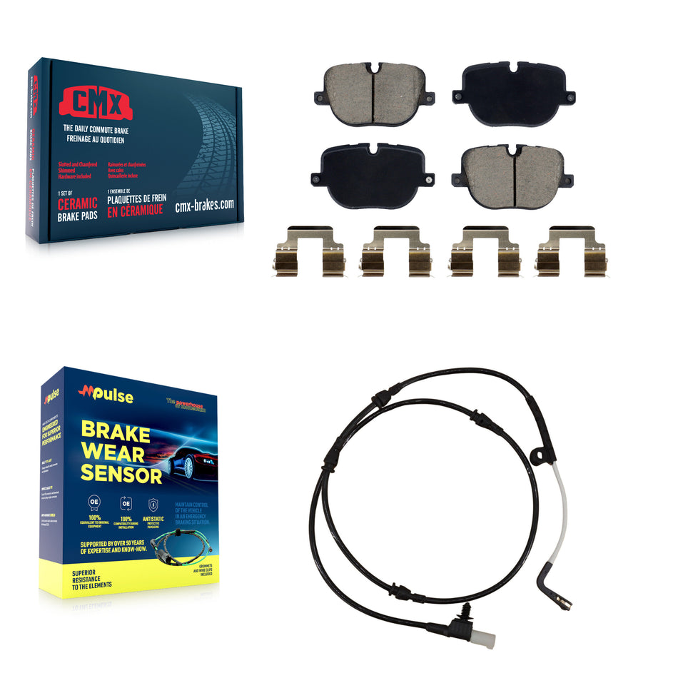 Rear Ceramic Brake Pads Wear Sensor Kit For Land Rover Range Sport 5.0L with Supercharged KCW-101264