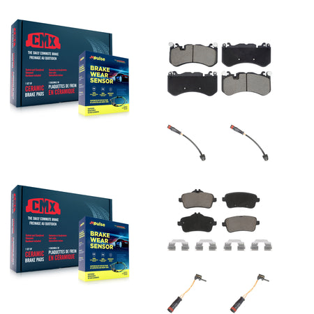 Front Rear Ceramic Brake Pad & Wear Sensor Kit For Mercedes-Benz ML63 AMG GL63 GLE63 5.5L KCW-101318