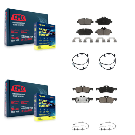 Front Rear Ceramic Disc Brake Pads And Wear Sensors Kit For Mini Cooper KCW-101322